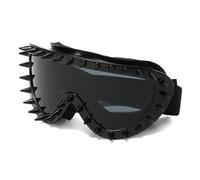 Tmboryuu Gafas protectoras para, protección contra la nieve, gafas para exteriores con decoración tachonada para entusiastas del montañismo, gafas para la nieve
