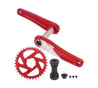 Tmboryuu Juego de Platos y bielas con Varilla de 24 mm, aleación de Aluminio, 3 Tornillos de fijación Directa, Estrecho y Ancho, 34T, y vacío, Compatible con la mayoría de los Esqueletos de Ciclo