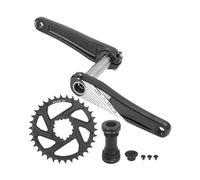 Tmboryuu Juego de Platos y bielas con Varilla de 24 mm, aleación de Aluminio, 3 Tornillos de fijación Directa, Estrecho y Ancho, 34T, y vacío, Compatible con la mayoría de los Esqueletos de Ciclo