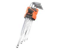 Tmboryuu Llave multiusos en forma de L de 9 piezas, extendido para reparaciones de espacios reducidos en, bicicleta y hogar, llave hexagonal multiusos tipo L
