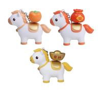 Tmboryuu Llavero de caballo giratorio de color brillante de dopamina, llaveros de, bolso, accesorio para llave, regalo para estudiantes, llavero de caballo en miniatura