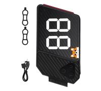 Tmboryuu Luz de Seguridad de Ciclo Recargable, Placa de número LED programable, 3 Modos, batería Permanente, Ciclo de acción, Placa de número LED Trasera