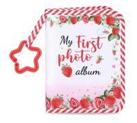 Tmboryuu My Firsts - Álbum de fotos familiar para bebé, fotos de 4 x 6, álbumes de fotos suaves para niños pequeños con espejo para recién nacidos, mi primer libro de fotos