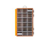 Tmboryuu Organizador de señuelos con tapa transparente, bandeja separadora de cebos, caja de aparejos de pesca, divisores extraíbles, caja de almacenamiento impermeable para pesca