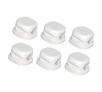 Tmboryuu Paquete de 6 soportes giratorios para cables de plástico ABS que ahorran espacio para organizadores de gestión de líneas de datos