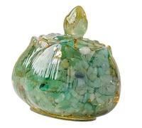 Tmboryuu Plato de carga de cristales para exhibición de joyas, meditaciones, limpieza del espacio, recipiente de resina decorativo espiritual para decoración del hogar, cuenco de almacenamiento