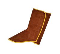 Tmboryuu Protectores de zapatos de cuero para soldador, resistentes al calor, resistentes a la abrasión, para botas industriales