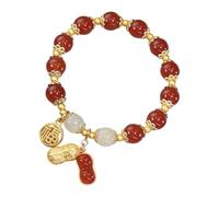 Tmboryuu Pulsera de cuentas moderna con diseños tradicionales, elegante para mujer, pulsera de cuentas de china