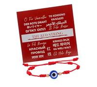 Tmboryuu Pulsera de hilo rojo ajustable con estilo, joyería con amuleto de la suerte para uso diario, pulsera trenzada Manual