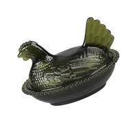 Tmboryuu Tazón artístico Cubierto de gallina en Nido para refrigerios de Postre, Acentos de decoración del hogar de la Granja, Tarro de Caramelo de gallina en Nido de con Decoraciones de Escritorio