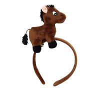 Tmboryuu Tocado con temática de animales para niños, tocado y elástico, dibujo de caballo, acento, vacaciones, eventos, juegos, trajes, decoración del cabello