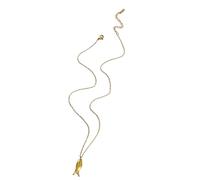 Tmboryuu Unique Designs - Collar con colgante de pez de acero inoxidable resistente, accesorio de joyería para mujer, suministros de fiesta, joyería con colgante de pez, talla única, como se describe