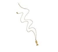 Tmboryuu Unique Designs - Collar con colgante de pez de acero inoxidable resistente, accesorio de joyería para mujer, suministros de fiesta, joyería con colgante de pez, talla única, como se describe