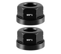 Tmboryuu Universals Alloys - Tuerca de cubo para bicicleta, pernos de aleación de aluminio para bicicleta de montaña de engranaje fijo, instalación rápida, tuerca de cubo de ciclismo