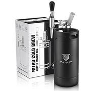 TMCRAFT Cafetera Nitro Cold Brew de 128 oz, grifo de acero inoxidable Stout Cream y válvula de alivio de presión, barril de café con nitrógeno