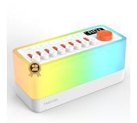 TMEHM Máquina de sonido para dormir de ruido blanco con 8 sonidos naturales, altavoz Bluetooth portátil, luces nocturnas de 12 colores, temporizador de sueño y ejercicios de respiración, para bebés,
