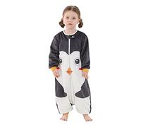 TMEOG Saco Dormir Bebe con Pies TOG 1.5 Pijama Manta Saco Bebe Ropa Pelele Dormir con Cremalleras Pijamas Enteros de Manga Larga para Bebé Niña Niño 1-6Años(Pingüino,1-3años)