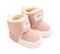 TMEOG Zapatillas Bebe Invierno Patucos Recien Nacido Botitas Bebé Botas Polar Zapatos Porteo Bebe Antideslizante Botines pour Bebé Niña Niño(12-18 meses,Negro)