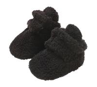 TMEOG Zapatillas Bebe Invierno Patucos Recien Nacido Botitas Bebé Botas Polar Zapatos Porteo Bebe Antideslizante Botines pour Bebé Niña Niño(6-12 meses,Negro)