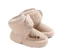 TMEOG Zapatillas Bebe Invierno Patucos Recien Nacido Botitas Bebé Botas Polar Zapatos Porteo Bebe Antideslizante Botines pour Bebé Niña Niño(12-18 meses,Albaricoque)