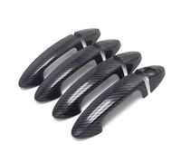 TMERIC Tirador puerta exterior Para Ford Para Fiesta 2009 2010 2011 2012 Cubierta Manija Puerta Exterior Fibra Carbono Cubierta Manija Puerta Manija Puerta Exterior