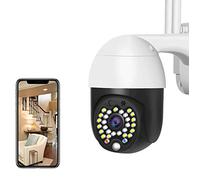 Tmeye PTZ Domo Cámara de Vigilancia WiFi Exterior, Cámara IP HD Óptica Audio Bidireccional Visión Nocturna App Alerta Hotspot Ap, Sonido y Luz Intimidación