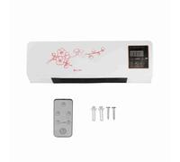 TMISHION Calentador de aire portátil de pared Calentador de aire portátil de pared de bajo ruido de 220 V con control remoto sin función de enfriamiento que sopla viento natural
