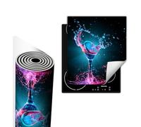 TMK ArtDeko Cubre Vitrocerámica de Induccion 45 x 52 cm - Tapa Protectora - Placa protectora vitroceramica induccion Vinilo, Vaso de agua