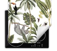 TMK ArtDeko Cubre Vitrocerámica de Induccion 60 x 52 cm - Tapa Protectora - Placa protectora vitroceramica induccion Vinilo, Animales Perezoso