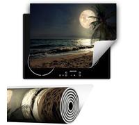 TMK ArtDeko Cubre Vitrocerámica de Induccion 80 x 52 cm - Tapa Protectora - Placa protectora vitroceramica induccion Vinilo, Noche de mar