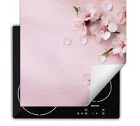 TMK ArtDeko Cubre Vitrocerámica - Protector Vitroceramica Induccion 60x52 cm - Tapa Vitroceramica - Protector de Vitroceramica - Flores Rosas