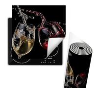 TMK ArtDeko Cubre Vitrocerámica - Protector Vitroceramica Induccion 60x52 cm - Tapa Vitroceramica - Protector de Vitroceramica - Vino negro