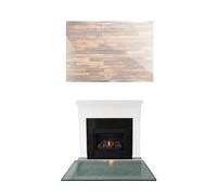 TMK ArtDeko Placa de fondo de chimenea de vidrio ESG - Placa transparente de protección contra chispas para estufas de chimenea 52x30 cm