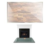 TMK ArtDeko Placa de Suelo de Chimenea Rectangular - Placa de Protección contra Chispas de Alta Calidad de Cristal de Seguridad Transparente - 90x52 cm