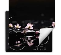 TMK ArtDeko Placa protectora vitroceramica induccion 60x52 cm Vinilo, Protector Vitroceramica Induccion, Negra Flor