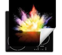 TMK ArtDeko Placa protectora vitroceramica induccion 60x52 cm Vinilo, Protector Vitroceramica Induccion, Explosión Negro