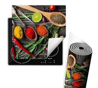 TMK ArtDeko Placa protectora vitroceramica induccion 60x52 cm Vinilo, Protector Vitroceramica, placa protectora de encimera, Especias de madera
