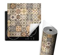 TMK ArtDeko Placa protectora vitroceramica induccion 60x52 cm Vinilo, Protector Vitroceramica, placa protectora de encimera, Mosaico de bronce