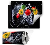 TMK ArtDeko Placa protectora vitroceramica induccion 80x52 cm Vinilo, Protector Vitroceramica Induccion, Pimienta negra