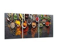 TMK | Tabla de cortar de cristal templado, 3 piezas, 90 x 52 cm, para vitrocerámica e inducción, especias