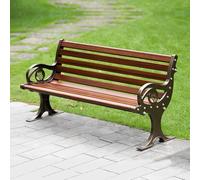 TMKDNNKG Banco de jardín Exterior, Banco de Patio de aleación de Aluminio, Bancos Exteriores Resistentes a la Intemperie con Respaldo y pasamanos, para Balcones, Jardines, terrazas, Patios Traseros,