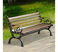 TMKDNNKG Banco metálico para jardín Exterior, Resistente a la Intemperie, para Patio, césped o Porche, con Respaldo y reposabrazos, Ideal para Parques, porches, terrazas y Muebles de Patio (120 cm/47