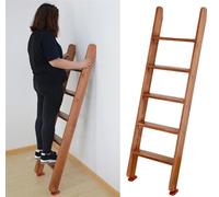 TMKDNNKG Escalera de Madera para literas, diseño Angular para lofts o dormitorios. Escalera de 8 peldaños con herrajes y tapete de Goma. Ideal para Adultos, niños y Personas Mayores (marrón Oscuro, 2