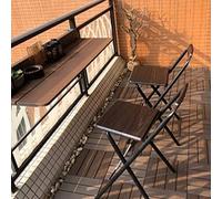 TMKDNNKG Mesa Colgante de Altura Ajustable para balcón, Barra de Bar de aleación de Aluminio y Metal, Estante de Pared, Mesa Auxiliar de Comedor con barandilla, Apta para la mayoría de barandillas de