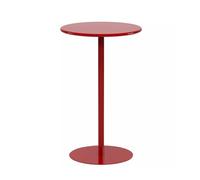 TMKDNNKG Mesa de Bar Redonda con Estructura de Metal, Mesa de Bar Tipo bistró con Tablero Fijo, Mesa de cóctel roja para Comedor, Cocina, Pub, bistró, Mesa Auxiliar para Exteriores, mesas auxiliares