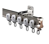 TMKDNNKG Riel de Cortina Deslizante Flexible de Aluminio para divisores de ambientes de Alta Resistencia. Varilla Flexible en Forma de L/U con Sistema de poleas múltiples. Ideal para dormitorios, Ven