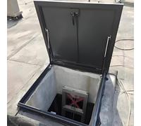 TMKDNNKG Trampilla de Acceso a Techo galvanizada, trampilla de Techo Impermeable y sellada, Puerta de Acceso a ventilación de ático Resistente con manija, amortiguadores de Gas, Tapa de tragaluz para