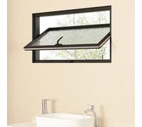 TMKDNNKG Ventanas de cobertizo, Ventana Rectangular giratoria de 360°, Vidrio Templado y Marco de Aluminio, Ventana corrediza con manija para baño, Cocina, Dormitorio, Sala de Estar, Ventanas ventila