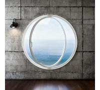 TMKDNNKG Ventanas para cobertizos, Redondas, giratorias 360°, Tipo Ojo de Buey con Vidrio Templado, correderas con manija para baño, Cocina, Dormitorio, Sala de Estar, Ventanas ventiladas Decorativas