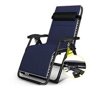 TMMLIJIPL Casa de renovación plegable tumbona muebles de jardín camping terraza sillas sin gravedad reclinable impermeable chaise longue metal para oficina al aire libre (color: azul)